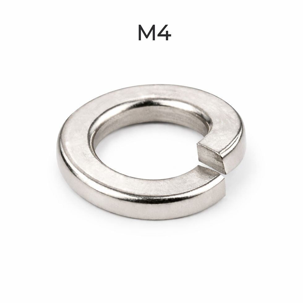 M4 SS304 Stainless Steel Spring Washer Split Lock Washer | enginear.in