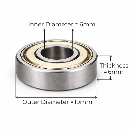 Buy 626ZZ Deep Groove Ball Bearing 6x19x6mm Online in India | enginear