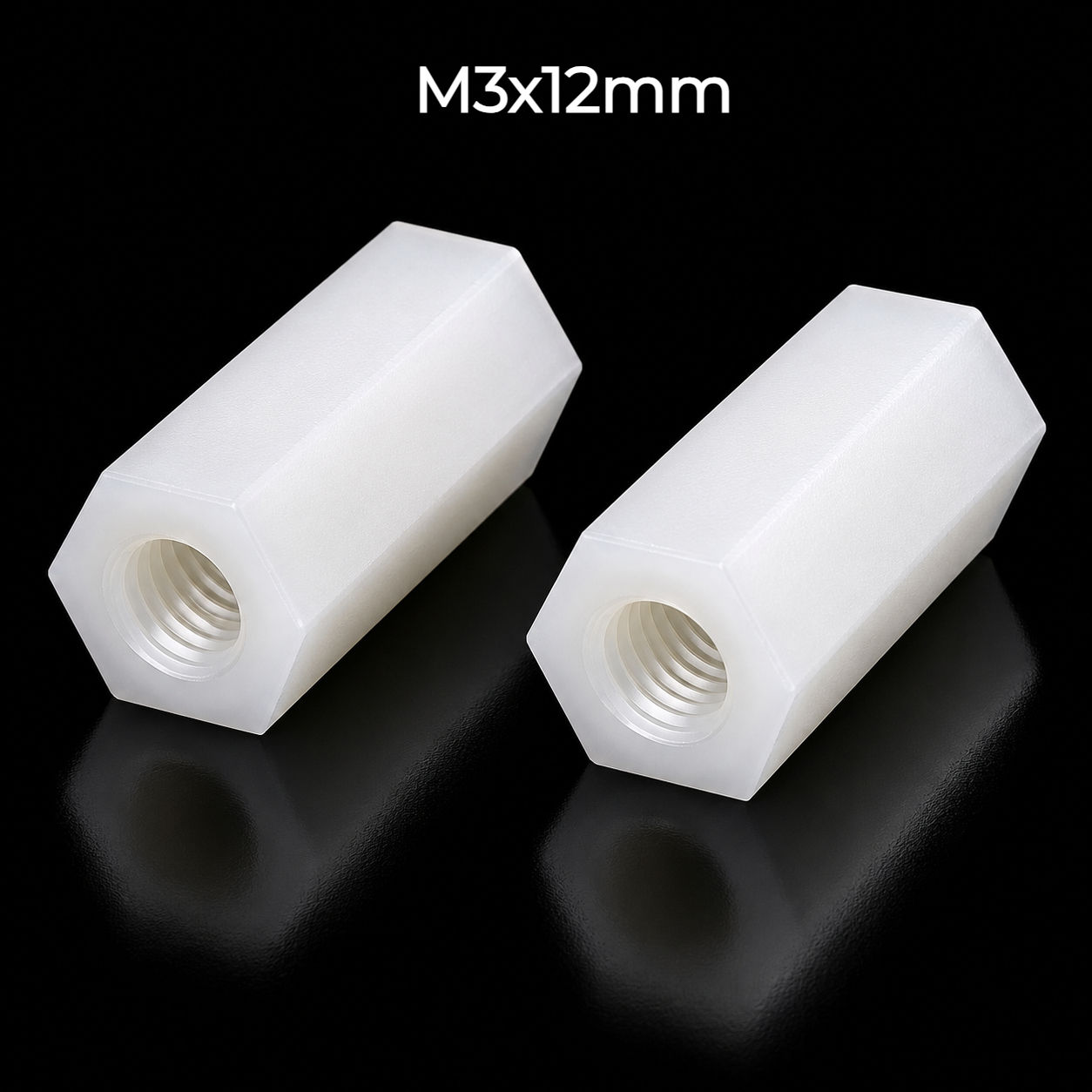 M3x12mm Female to Female Nylon Hex Spacer