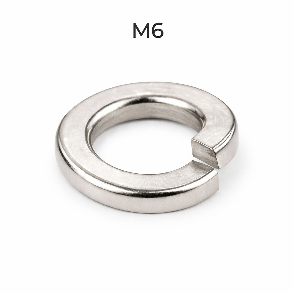 M6 SS304 Stainless Steel Spring Washer Split Lock Washer | enginear.in