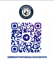 Telegram QR code to contact BrightPath English Center on Telegram