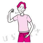 痩せた男性のイラスト