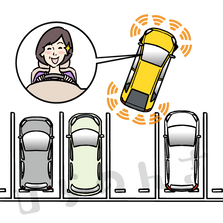 車の駐車のイラスト