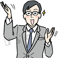 説明する男性のイラスト