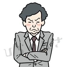 少し悩んでいる上司のイラスト