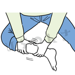ふくらはぎを揉むイラスト