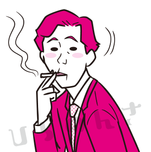タバコを吸う男性のイラスト