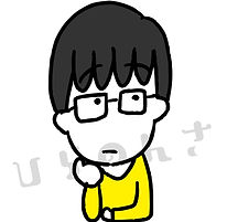 物思いにふける男性のイラスト