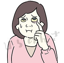 糖尿病の症状があらわれている女性のイラスト