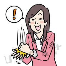 納得する女性のイラスト