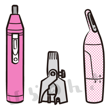 色々な鼻毛カッターのイラスト