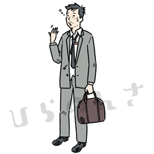 身だしなみが悪い男性のイラスト