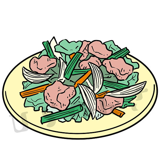 野菜炒めのイラスト