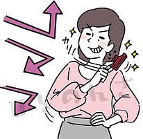 チョコレートのバリアがある女性のイラスト