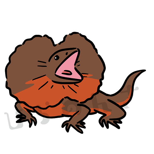 襟巻きとかげのイラスト