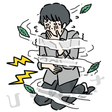 スパイスの香りに纏わりつかれた稲田俊輔さんの似顔絵