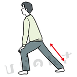 アキレス腱ふくらはぎを伸ばすストレッチのイラスト