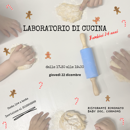 laboratorio di cucina dicembre 2022