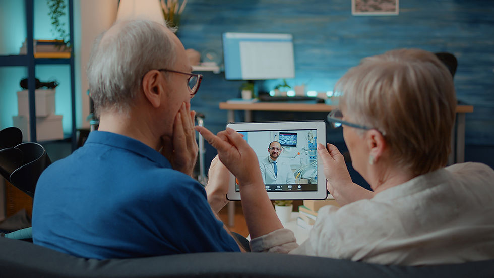 aged-man-woman-talking-dentist-online-video-call-asking-about-toothache-elder-people-using