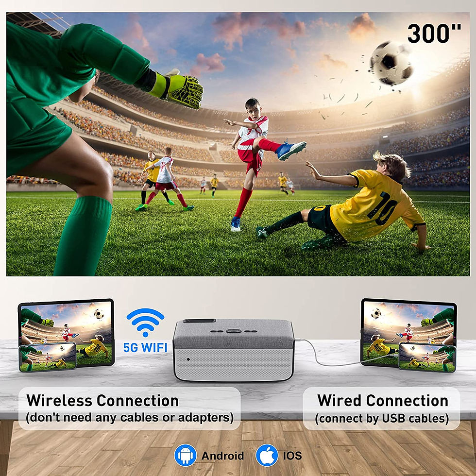 Thumbnail: WiFi Bluetooth Projector. 1080P HD+4K