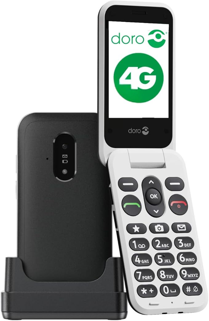 Doro Leva E22 4G Easy-to-Use Flip Phone for Seniors
