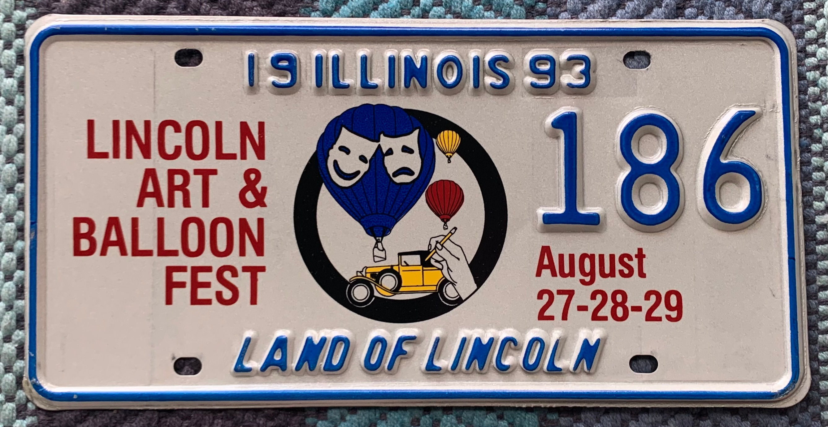 Illinois 1993 Lincoln Art & Balloon Festival PAIR