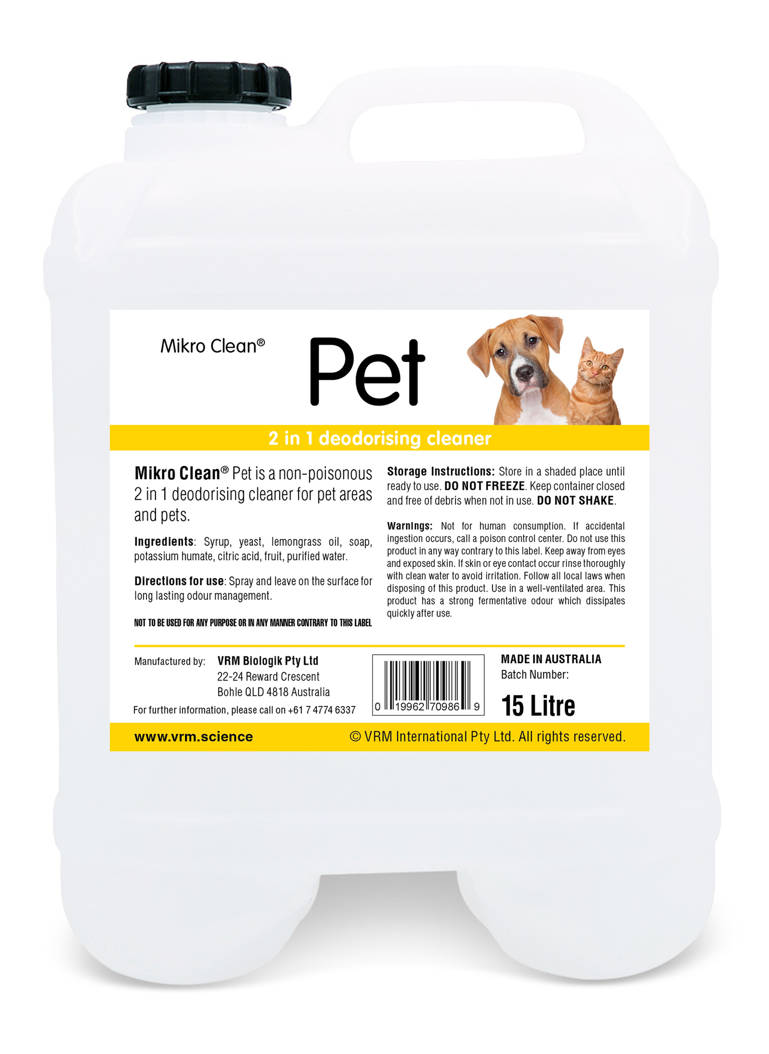 Mikro Clean Pet 15L