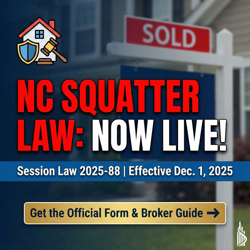 UPDATE: NC’s Expedited Squatter Removal Law is Now in Effect (and the Form is Live)