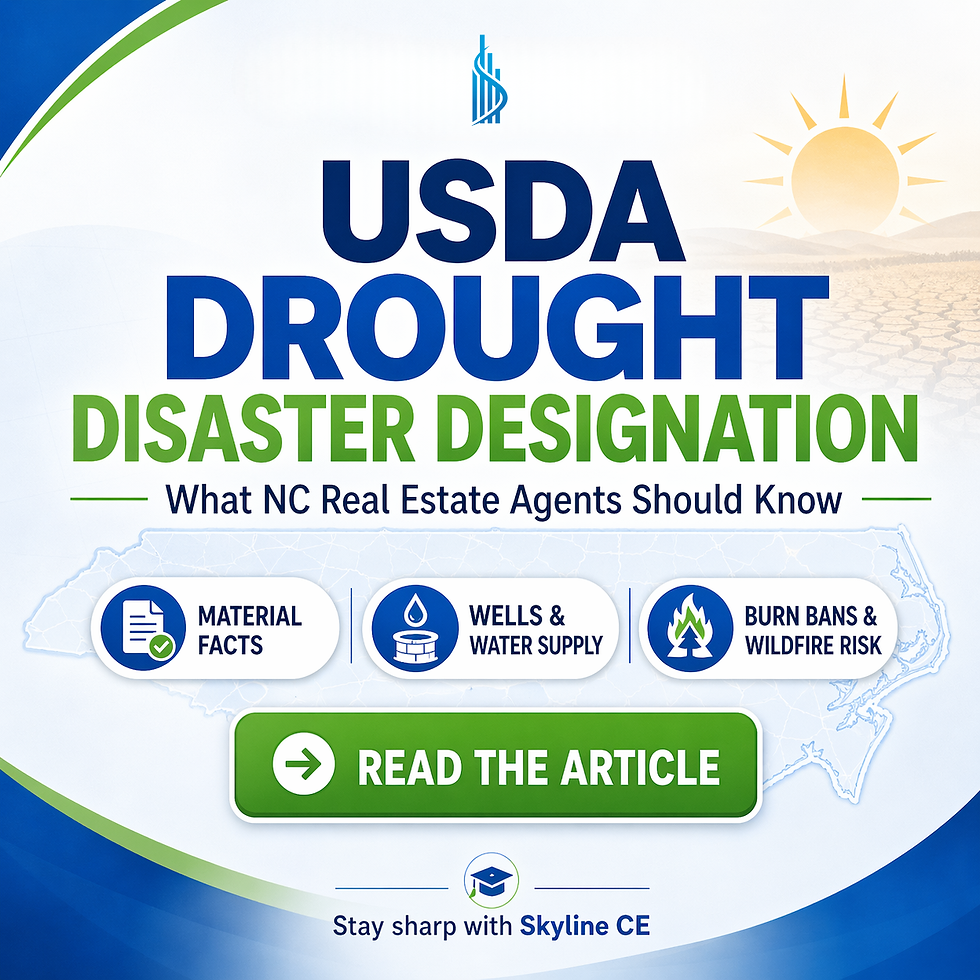 What North Carolina Real Estate Agents Should Know About the USDA Drought Disaster Designation