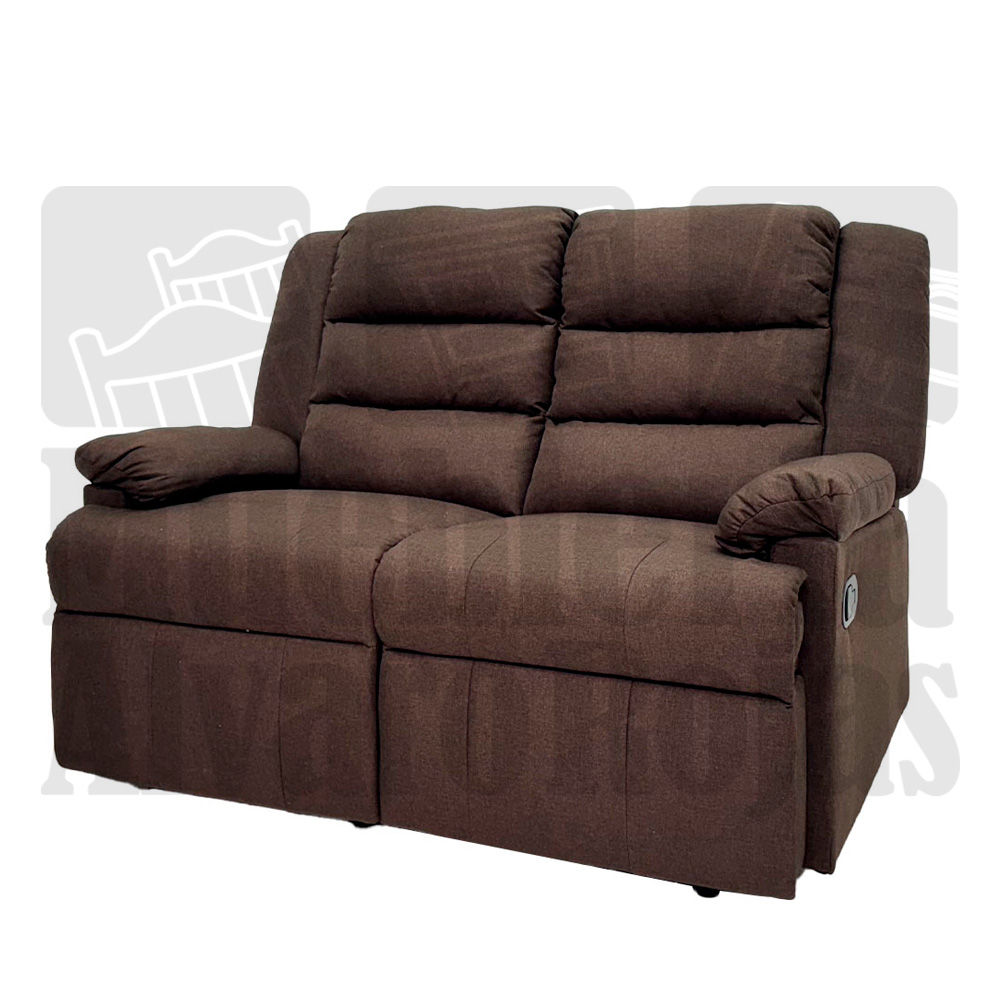 Sofá Reclinable Doble Café