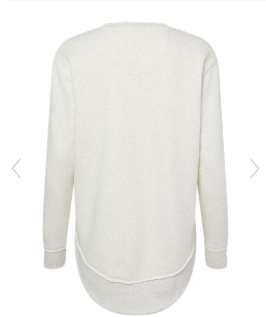 Thumbnail: Embroidered Women's Fleece Sweatshirt-Oatmeal