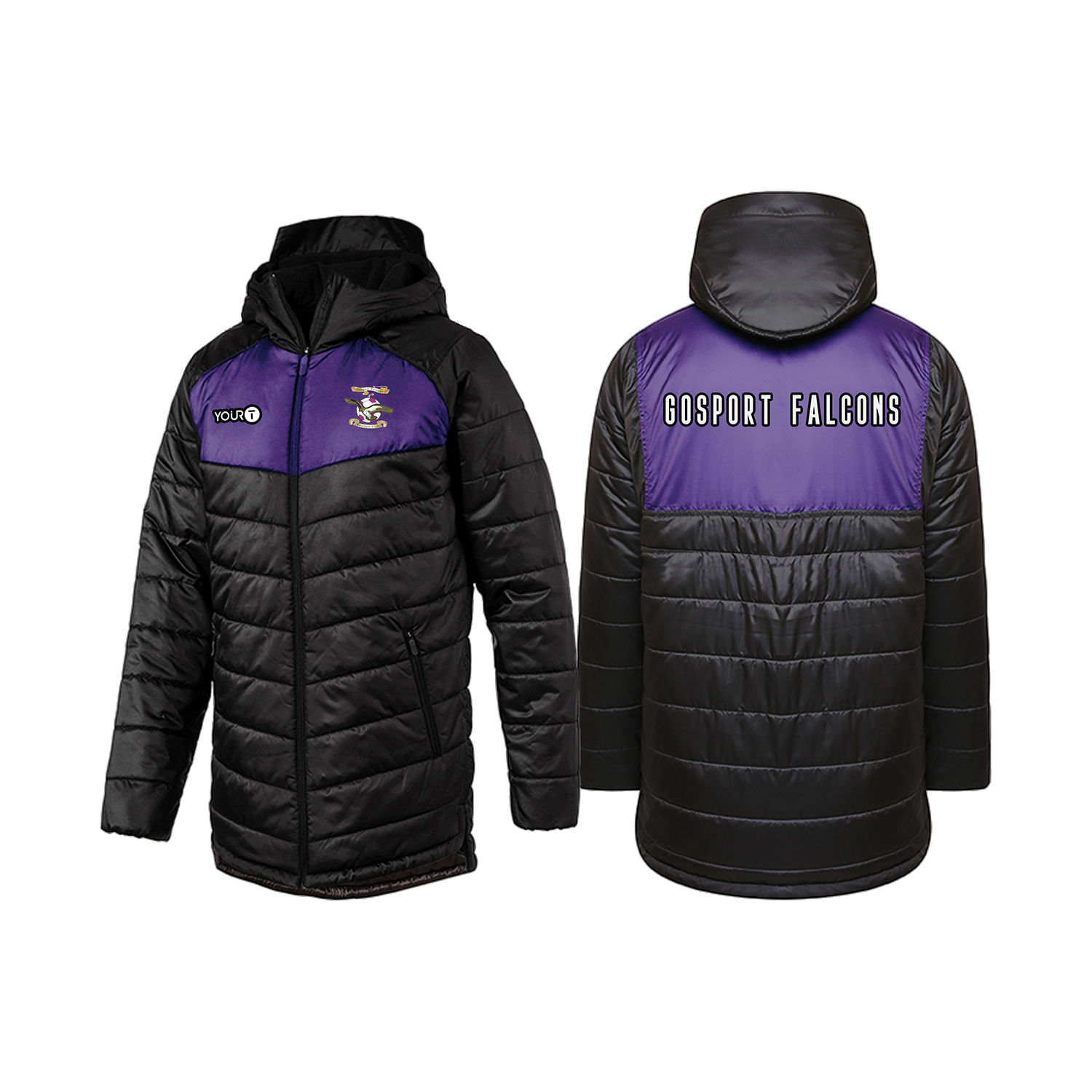 GOSPORT FALCONS LONG PUFFER JACKET