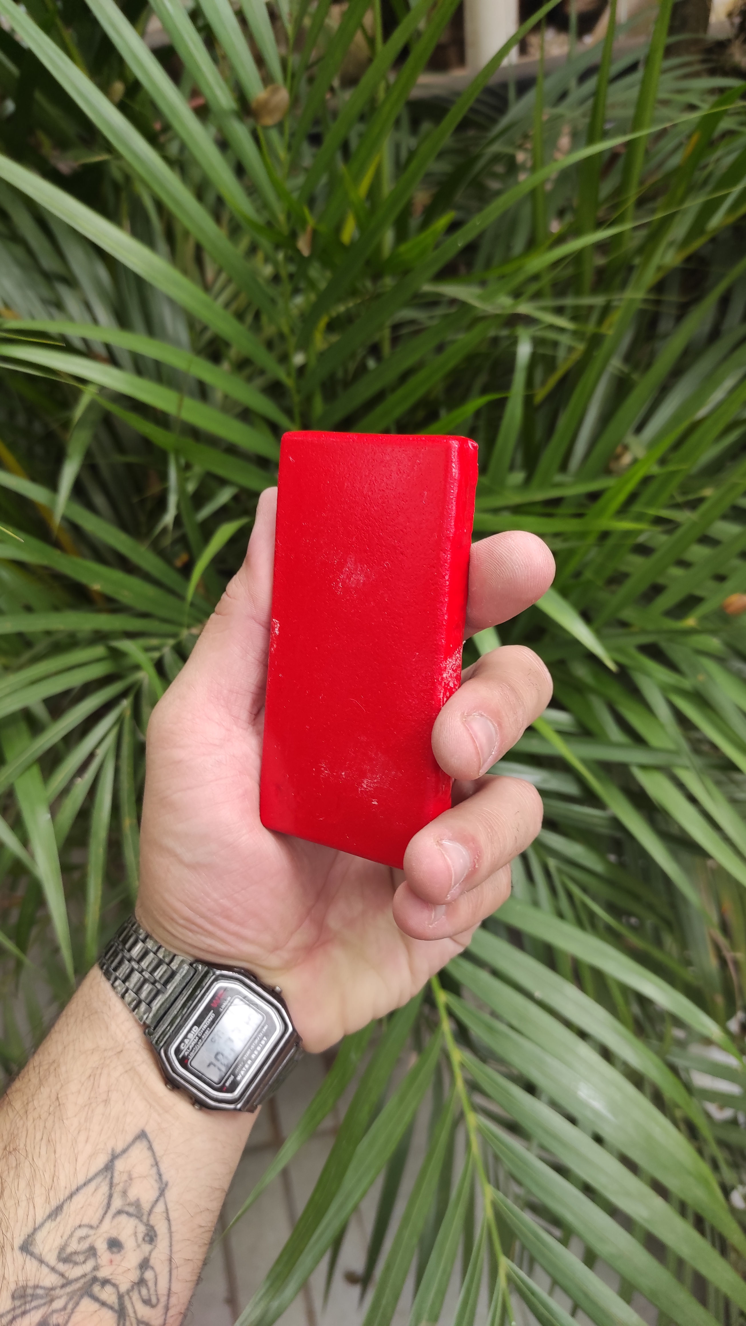 Pasta vitrea vermelho vivo