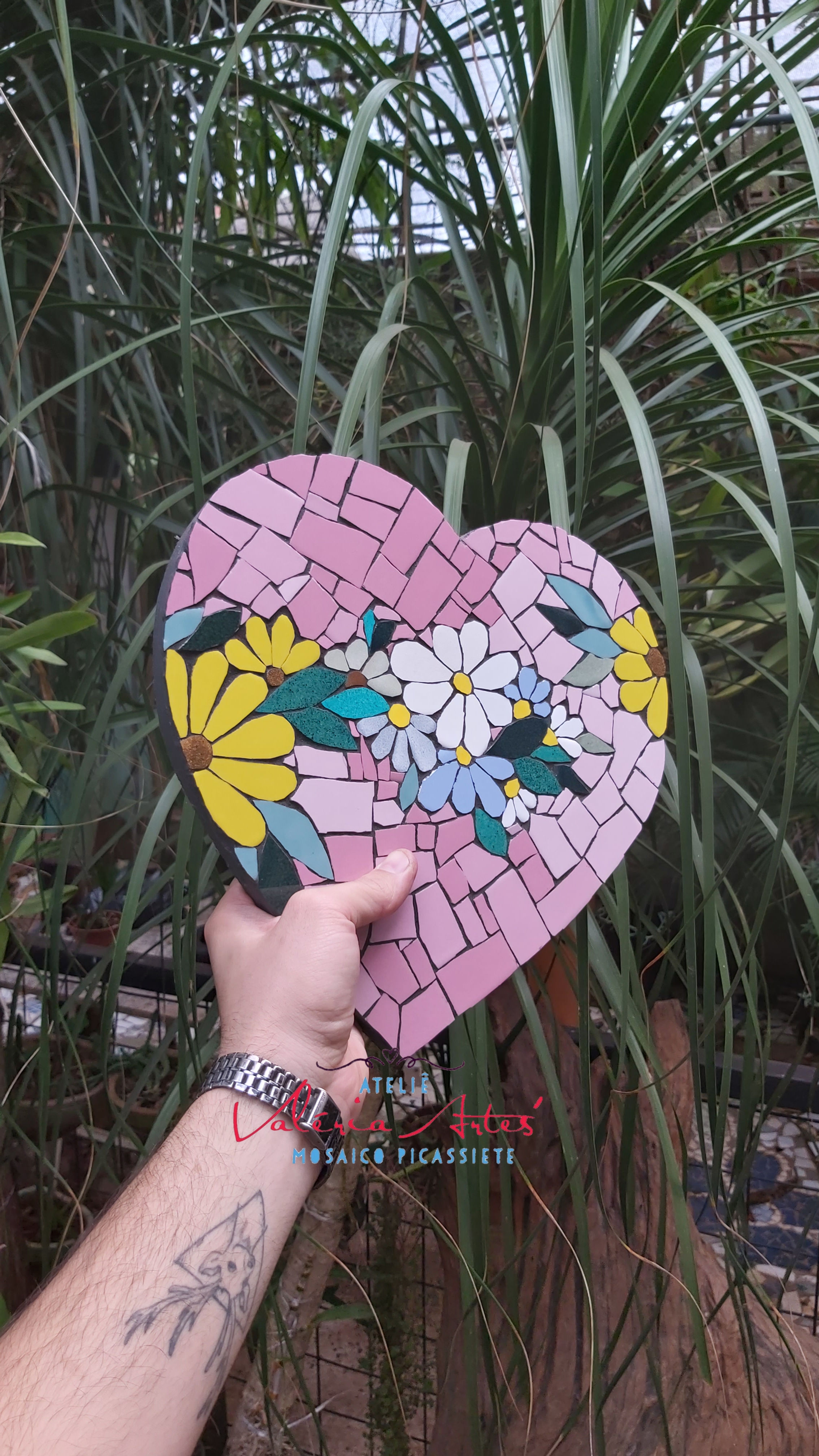 Coração rosa