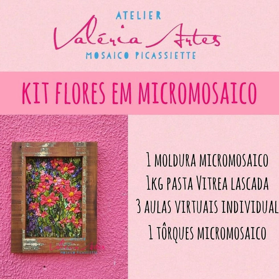 Kit mosaico pasta vítrea