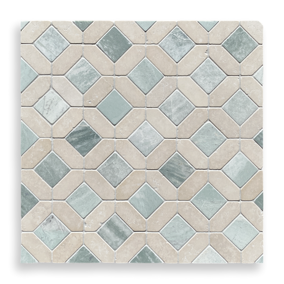 Thumbnail: Tunis Crema Verdi Mosaic Tile | Mosaic Tiles Wollongong