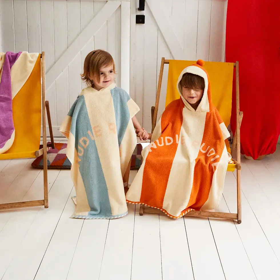 Thumbnail: Sage X Clare | Didcot Hooded Nudie Towel | Kids Clothing Kiama | South Coast Tiles