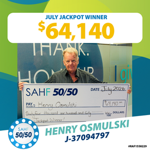 Henry Osmulski wins $64,140 in July 50/50 draw!