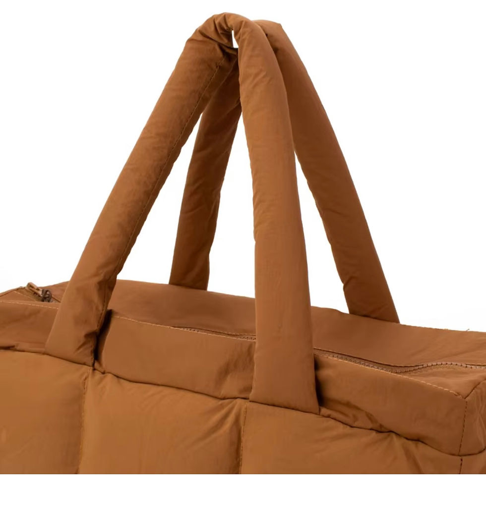 Thumbnail: Puffer Tote Water Resitant Handbag-  Bubble Gum