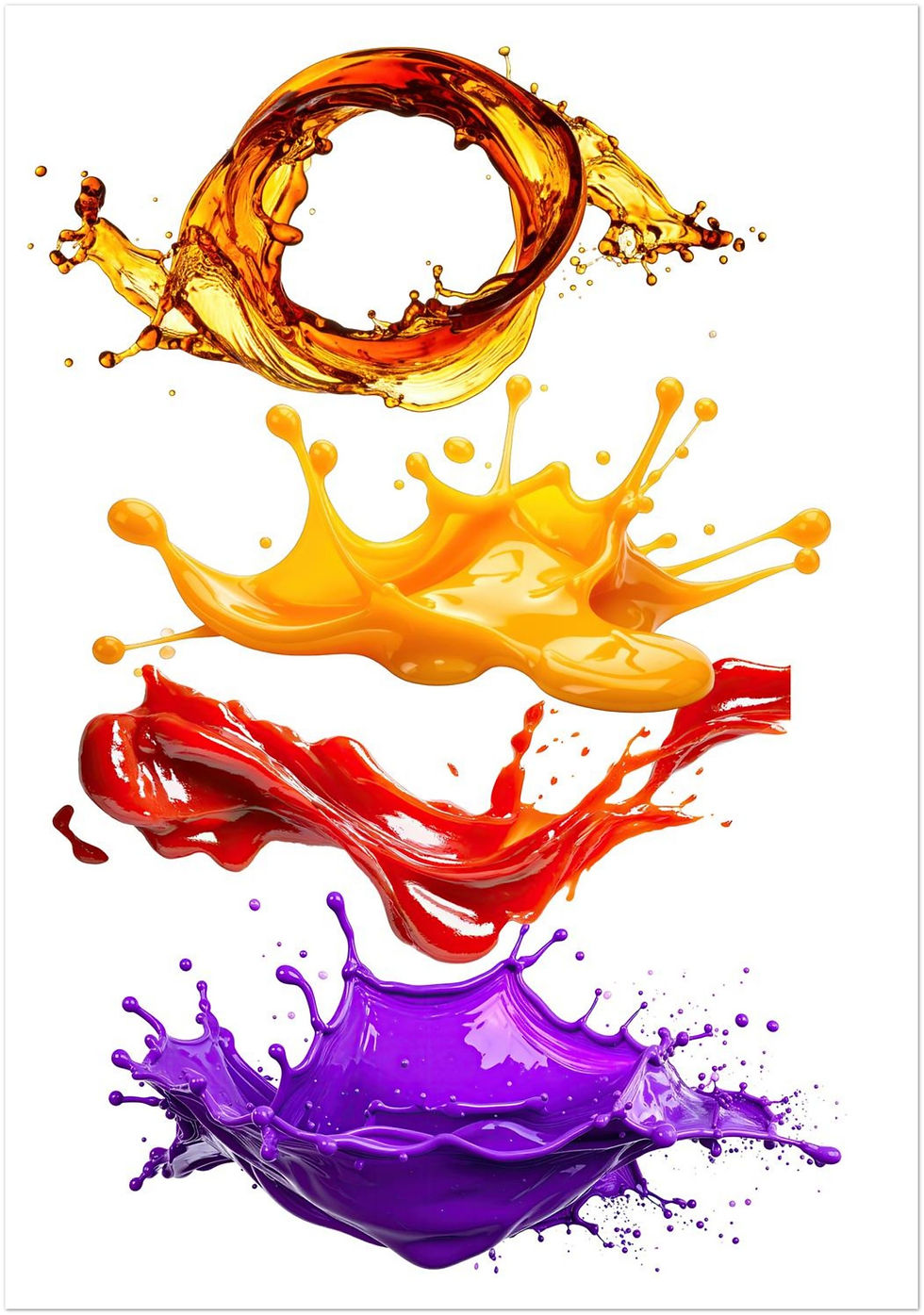 Thumbnail: Vibrant Flow - Colourful Abstract Wall Art, Modern Fluid Print