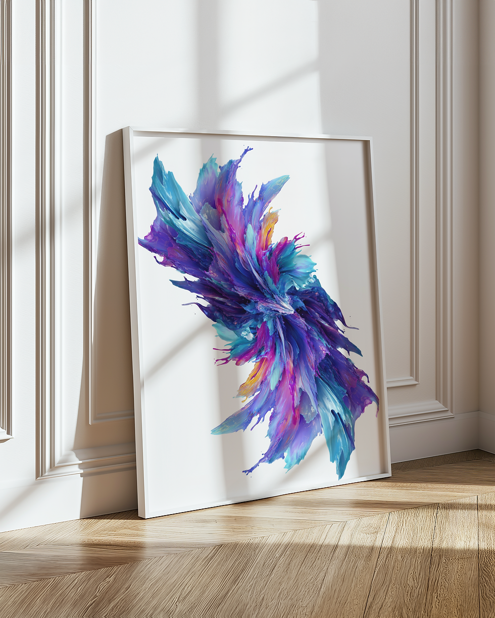 Thumbnail: Iridescent Strike | Premium Semi- Gloss Abstract Wall Art
