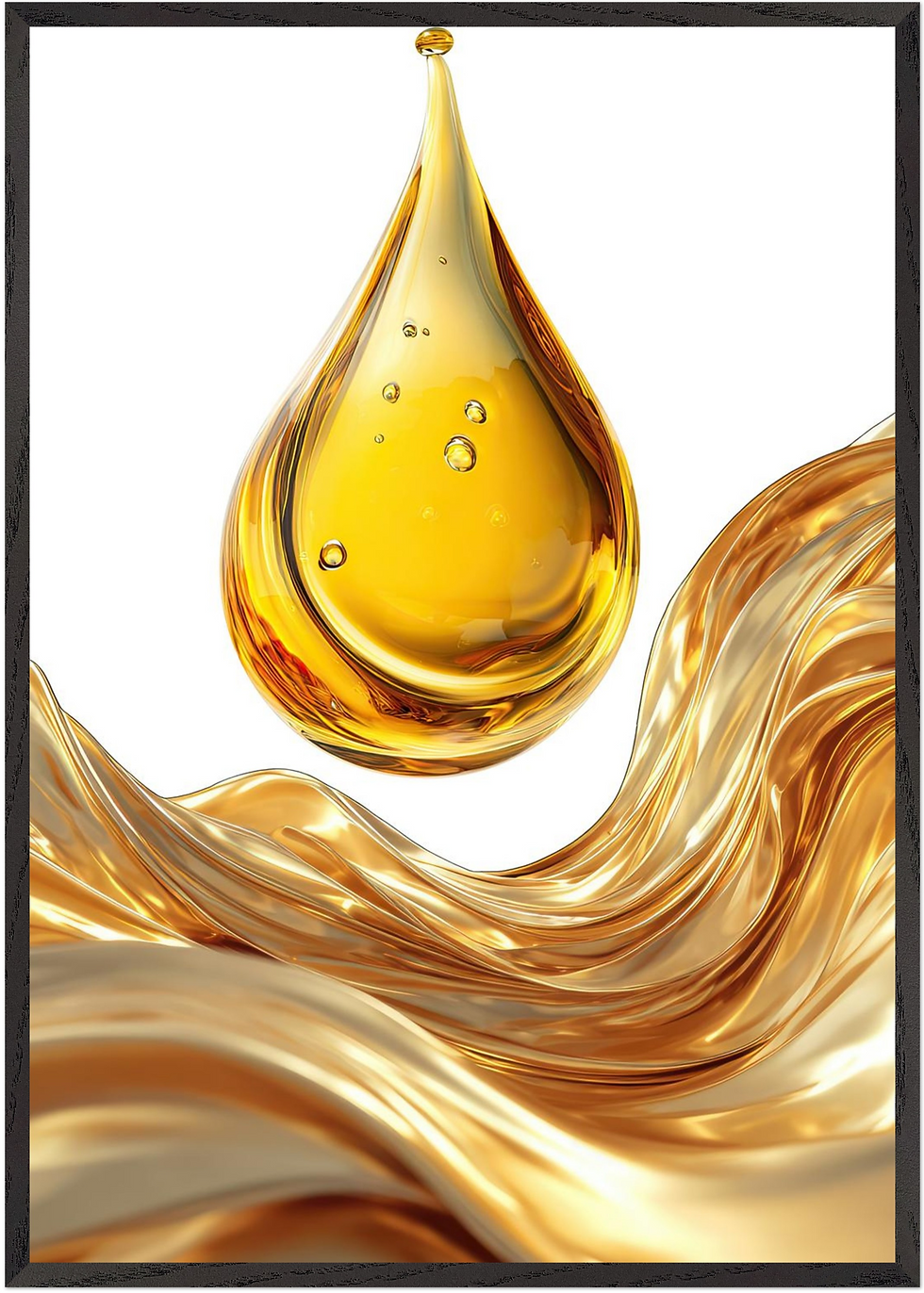 Thumbnail: Golden Essence | Luxury Gold Abstract Wall Art Print