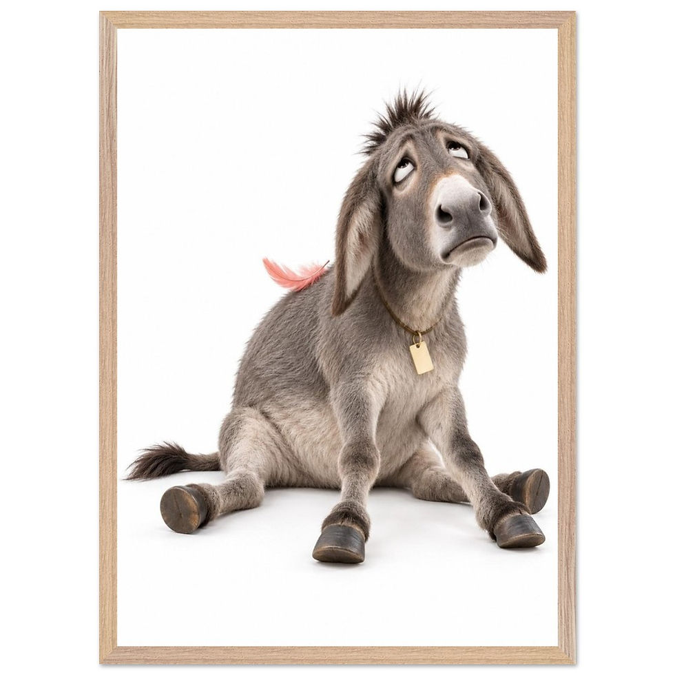 Thumbnail: I Can’t Carry On | Funny Donkey Wall Art Print
