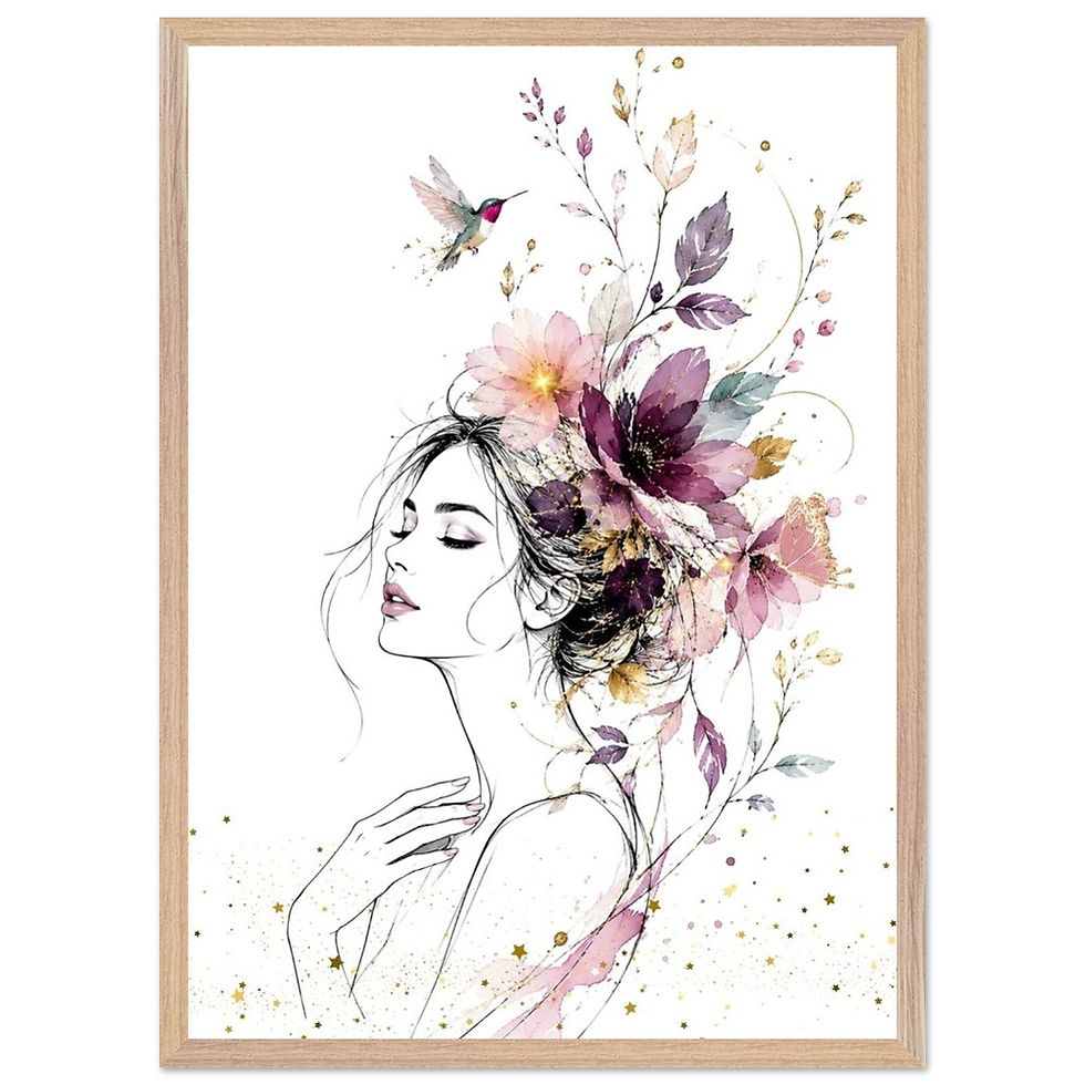 Thumbnail: She Blooms | Feminine Floral Wall Art | Becoming Her | ORIA Studio