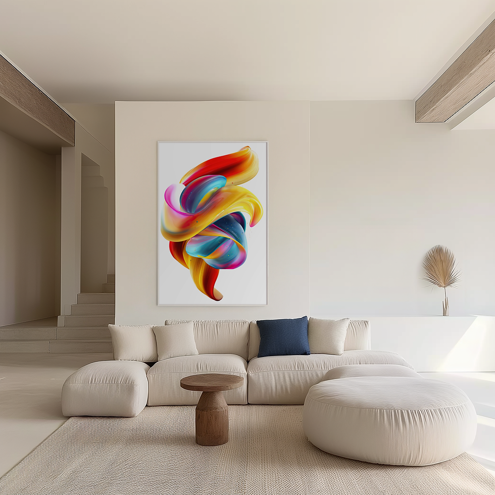 Thumbnail: Colourful Abstract Wall Art Print - Modern Vibrant Hime Decor Poster