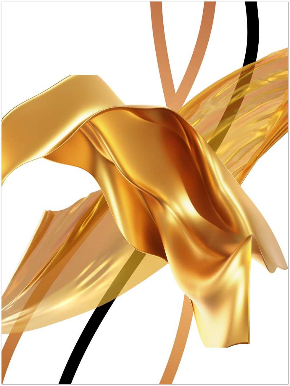 Thumbnail: Gilded Horizon | Luxury Gold Abstract Wall Art | Elegant Modern Home Decor