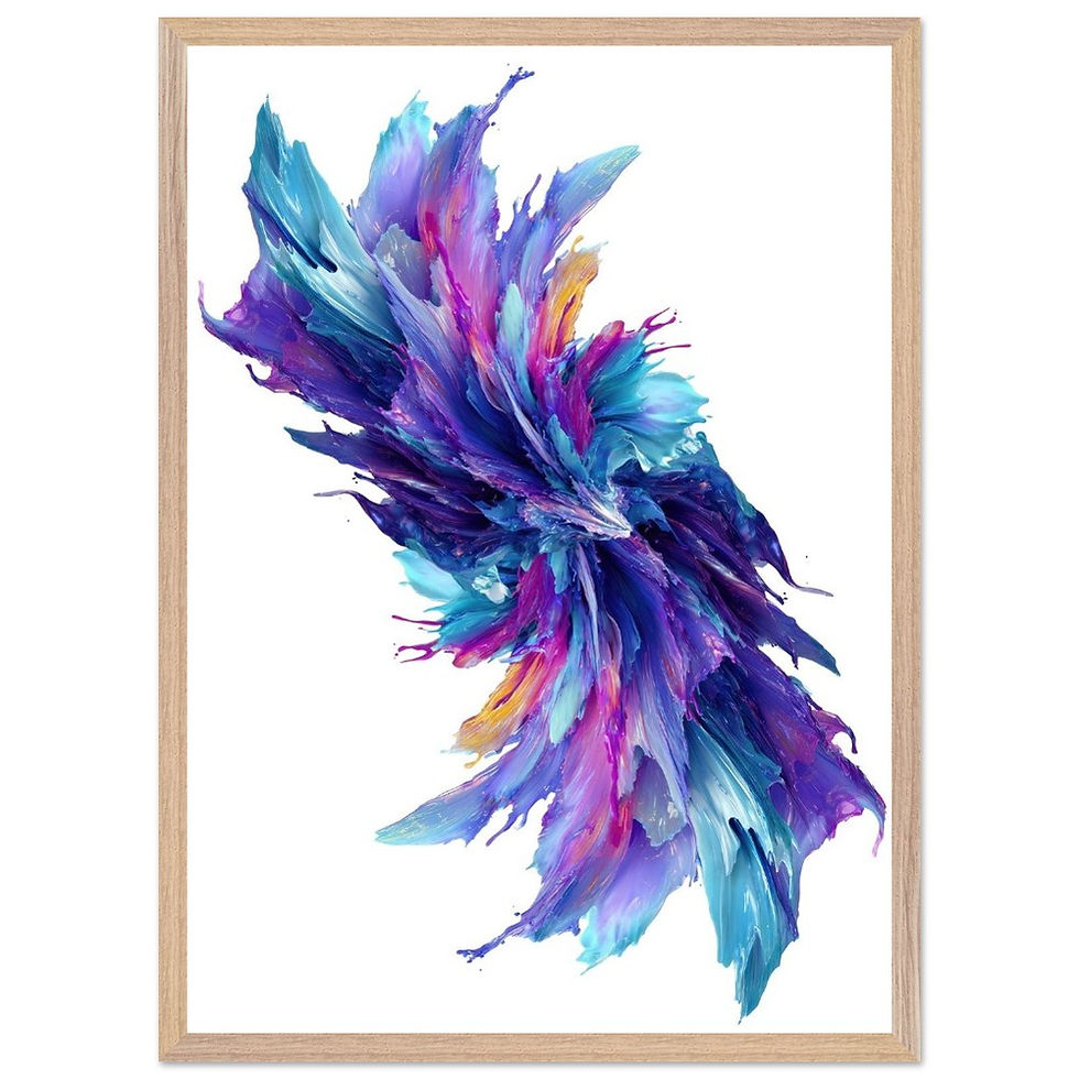 Thumbnail: Iridescent Strike | Premium Semi- Gloss Abstract Wall Art