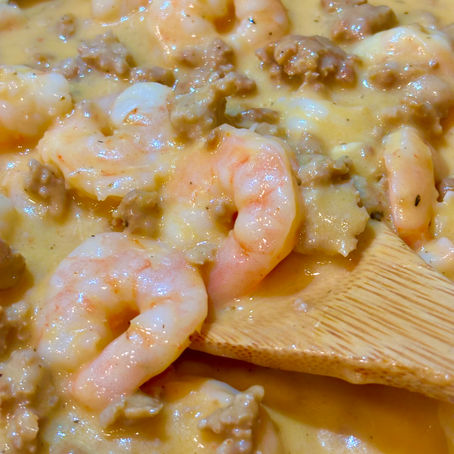 Bellas Sausage and Shrimp Gravy