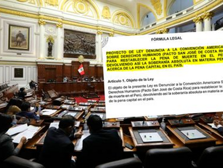 El retiro del pacto de san jose y la pena de muerte en el congreso