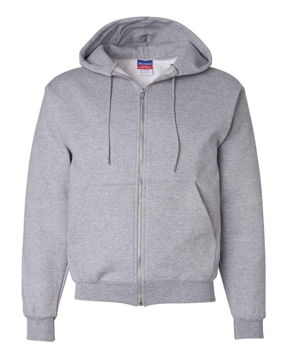 Thumbnail: Champion Powerblend® Full-Zip Hooded Sweatshirt w/ embroidered monogram/logo
